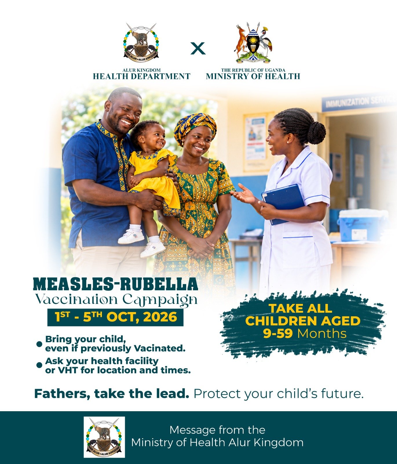 ALUR KINGDOM MINISTRY OF HEALTH STEPS UP MEASLES-RUBELLA MOBILISATION.